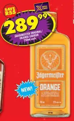 Shoprite Jägermeister Original/Orange Liqueur offer
