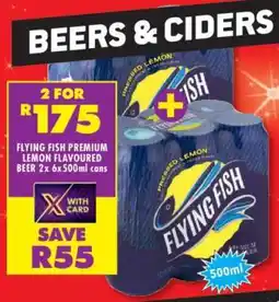 Shoprite FLYING FISH PREMIUM LEMON FLAVOURED BEER 2x6x500ml cans offer