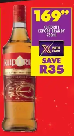 Shoprite KLIPDRIFT EXPORT BRANDY 750ml offer