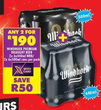 Shoprite WINDHOEK PREMIUM DRAUGHT BEER offer