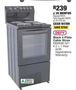 OK Furniture Black 4-Plate Cable Stove DSS556 521 offer
