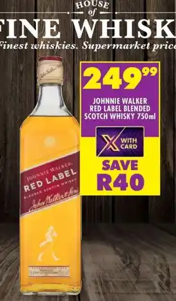 Shoprite Johnnie Walker Red Label Blended Scotch Whisky 750ml offer