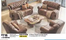 OK Furniture 4-Piece Trojan Lounge Suite offer