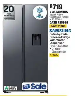 OK Furniture Samsung Side-by-Side Freezer-Fridge with Water Dispenser RS57DG4100 offer