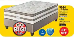 OK Furniture 137cm Espresso Base Set offer