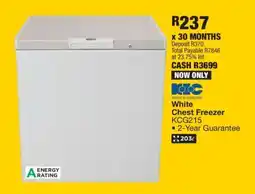 OK Furniture White Chest Freezer KCG215 offer