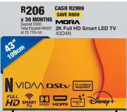 OK Furniture MORA 2K Full HD Smart LED TV 43D4N offer