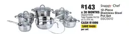 OK Furniture Snappy Chef 12-Piece Stainless Steel Pot Set offer
