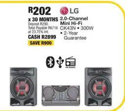 OK Furniture LG 2.0-Channel Mini Hi-Fi CK43N offer