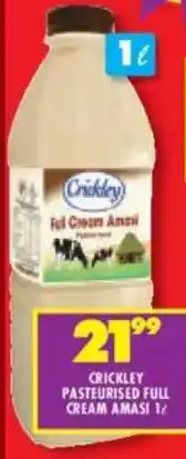 Shoprite Crickley pasteurised full cream amasi offer