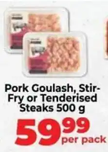 Food Lover's Market Pork Goulash, Stir-Fry or Tenderised Steaks offer