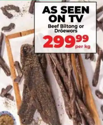 Food Lover's Market Beef Biltong or Droewors offer