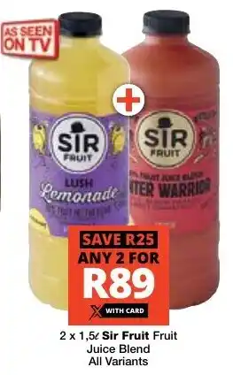 Checkers Sir Fruit Fruit Juice Blend All Variants offer