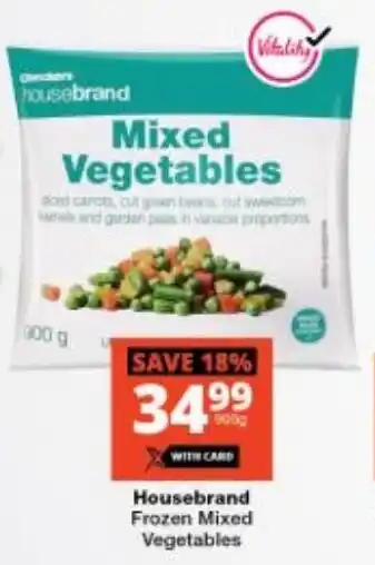 Checkers Housebrand Frozen Mixed Vegetables offer
