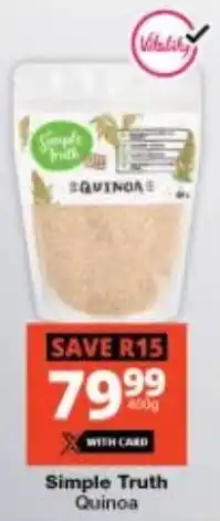 Checkers Simple Truth Quinoa offer