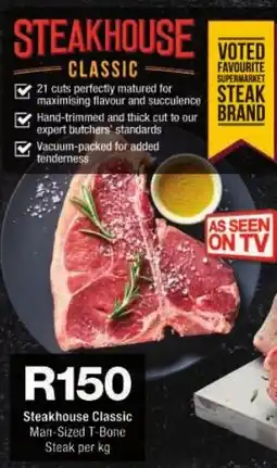 Checkers Steakhouse Classic Man-Sized T-Bone Steak offer