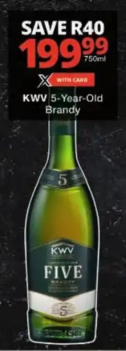 Checkers KWV 5-Year-Old Brandy offer