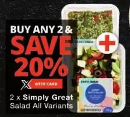 Checkers Simply Great Salad All Variants offer