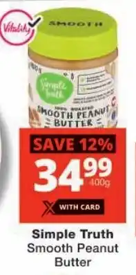 Checkers Simple Truth Smooth Peanut Butter offer