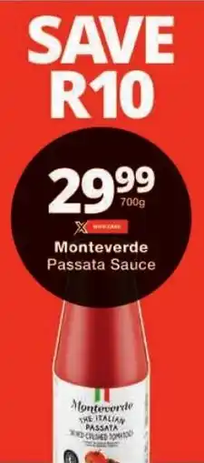Checkers Monteverde Passata Sauce offer