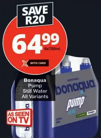 Checkers Bonaqua Pump Still Water All Variants offer