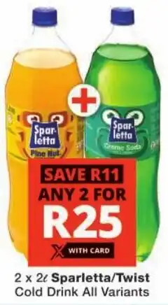 Checkers Sparletta/ Twist Cold Drink All Variants offer