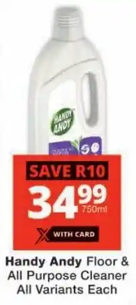 Checkers Handy Andy Floor & All Purpose Cleaner All Variants offer