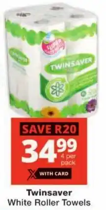 Checkers Twinsaver White Roller Towels offer