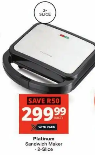 Checkers Platinum Sandwich Maker offer
