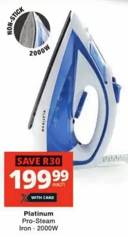 Checkers Platinum Pro-Steam Iron offer