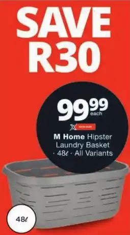 Checkers M Home Hipster Laundry Basket offer