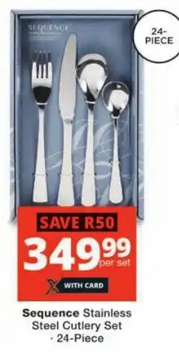 Checkers Sequence Stainless Steel Cutlery Set offer