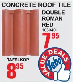 Cashbuild Concrete roof tile double roman red offer