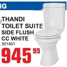 Cashbuild Thandi toilet suite side flush offer
