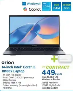 Incredible Connection Orion 14-inch Intel Core i3 10100Y Laptop offer