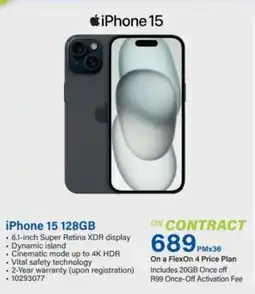 Incredible Connection iPhone 15 128GB offer