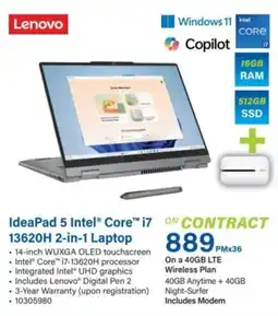 Incredible Connection Lenovo IdeaPad 5 Intel Core i7 13620H 2-in-1 Laptop offer