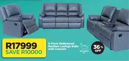 House & Home Hollywood Recliner Lounge Suite with Console offer