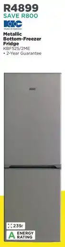 House & Home KIC Metallic Bottom-Freezer Fridge offer