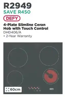 House & Home Defy 4-Plate Slimline Ceran Hob with Touch Control offer