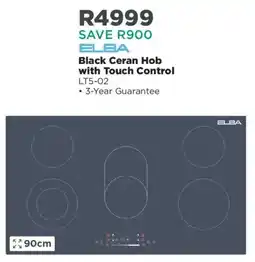 House & Home Elba Black Ceran Hob with Touch Control offer