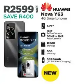 House & Home Huawei Nova Y63 4G Smartphone offer