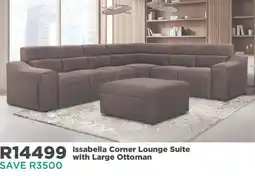 House & Home Issabella Corner Lounge Suite with Large Ottoman offer