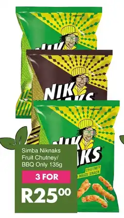 Save Simba Niknaks Fruit Chutney/ BBQ Only offer