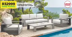 House & Home Fiji Aluminium Patio Suite with Cushions offer