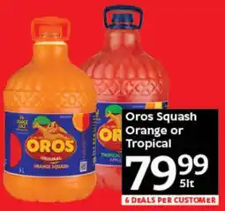 Oxford Freshmarket Oros Squash Orange or Tropical offer