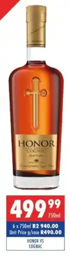 Ultra Liquors Honor vs cognac offer