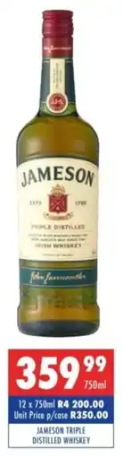 Ultra Liquors Jameson triple distilled whiskey offer