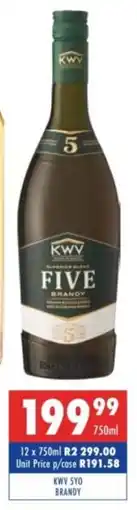 Ultra Liquors Kwv 5yo brandy offer