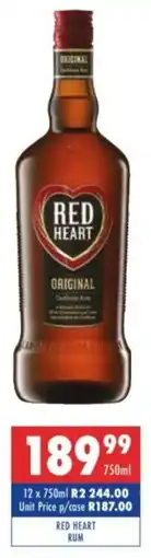 Ultra Liquors Red heart rum offer